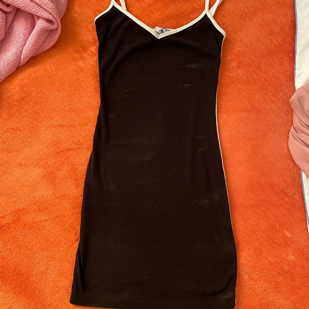 Princess Polly Black Dress with Cream Accents